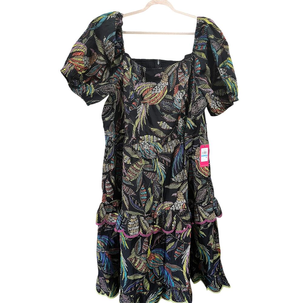 Vince Camuto Square Neck Sleeveless Tiered Ruffle